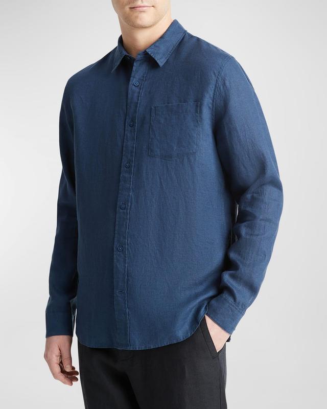 Mens Linen Button-Front Shirt Product Image