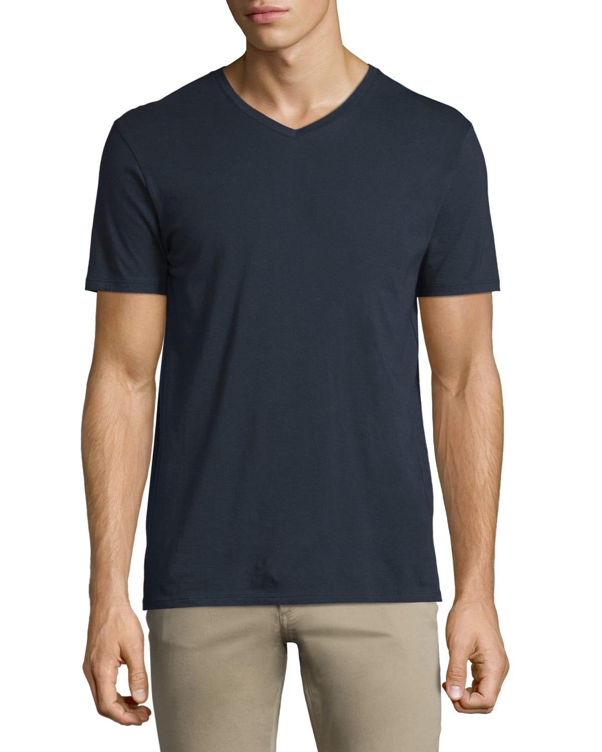 Vince Pima Cotton Slim Fit V-Neck T-Shirt Product Image