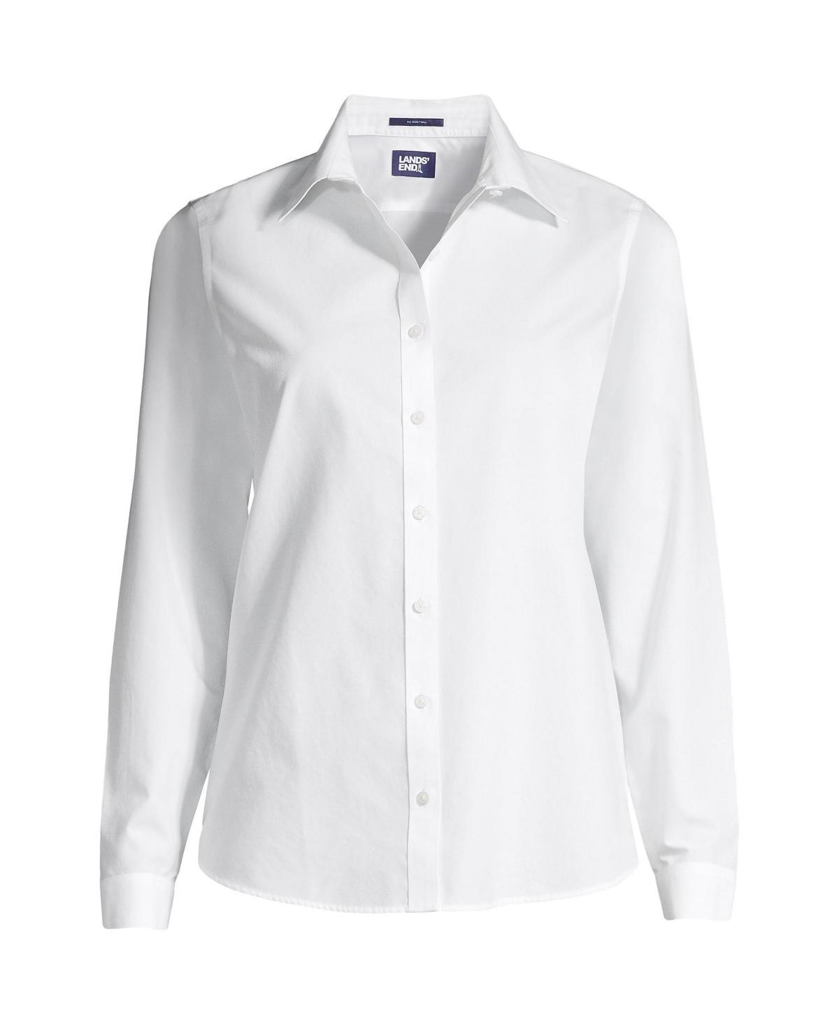 Lands End Womens Wrinkle Free No Iron Button Front Shirt Product Image