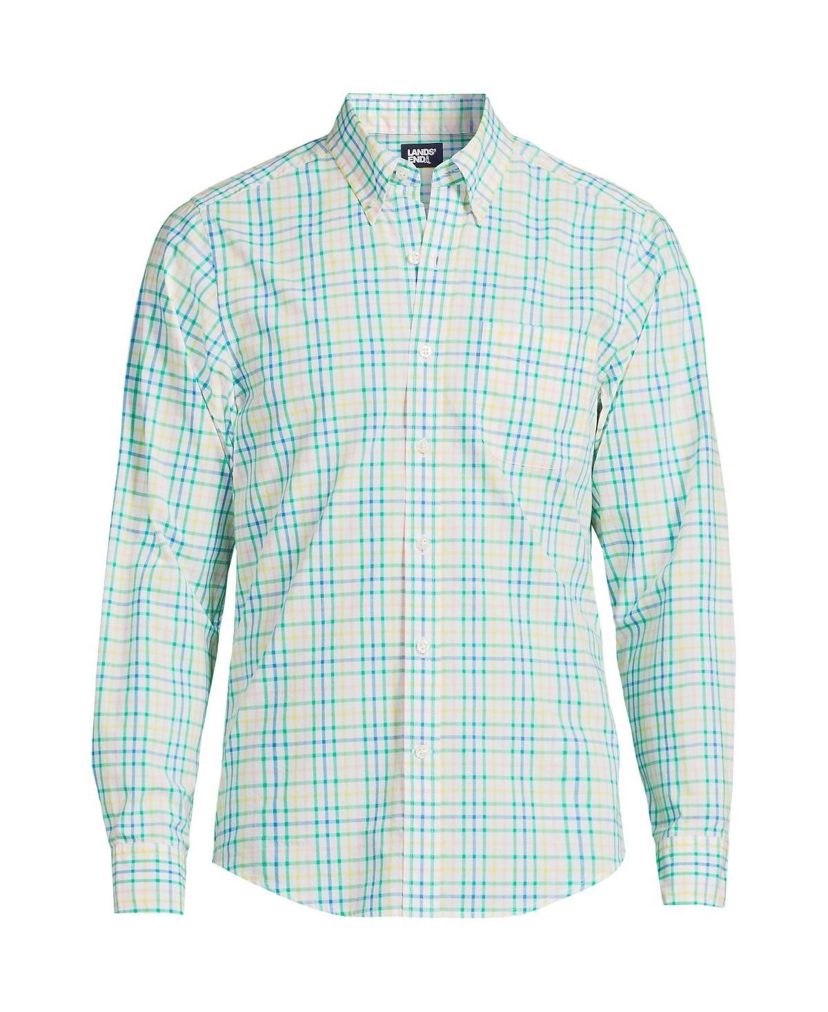 Lands End Mens Traditional Fit Essential Lightweight Poplin Shirt Product Image