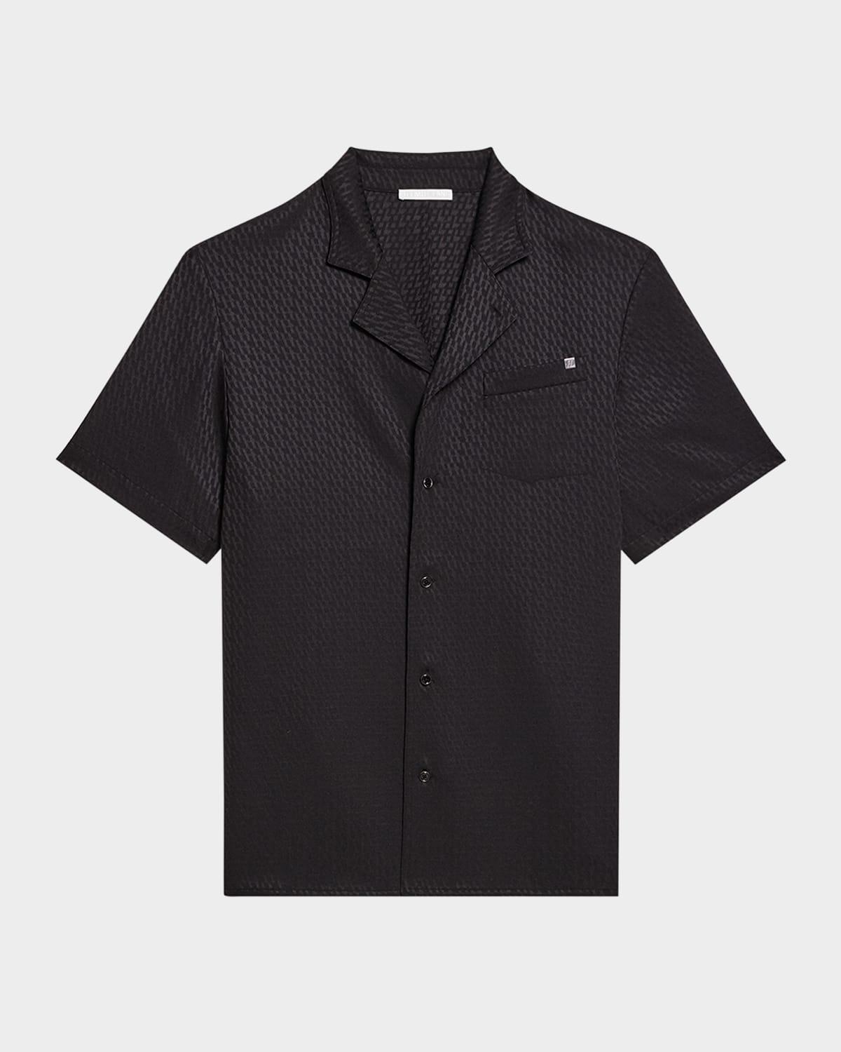 Mens Tonal Monogram Short-Sleeve Shirt Product Image