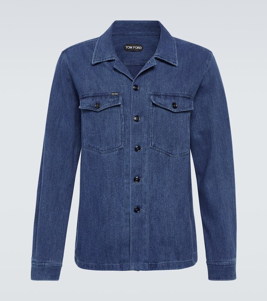 TOM FORD Denim Overshirt In Blue Product Image