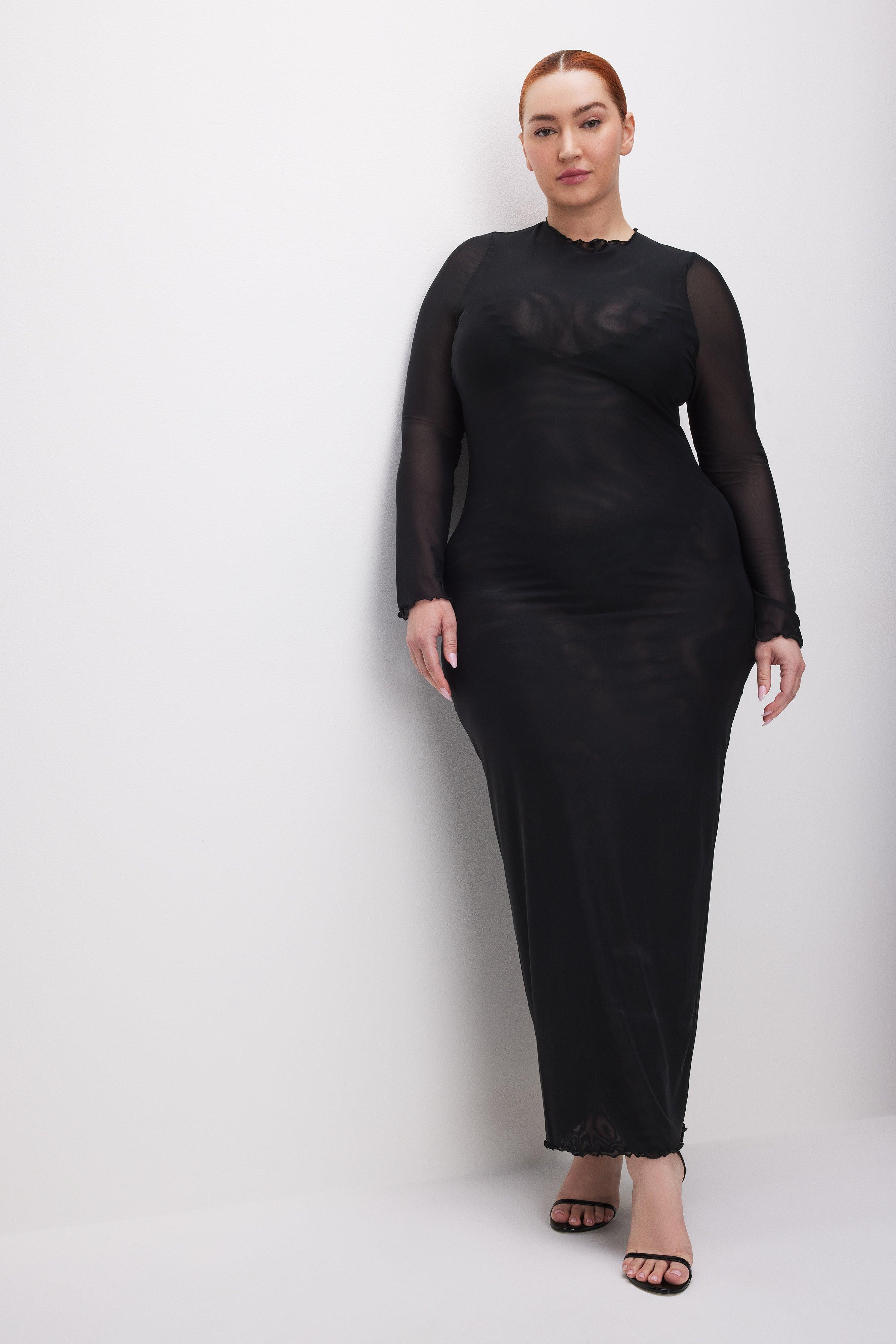 MESH MAXI DRESS | BLACK001 Product Image