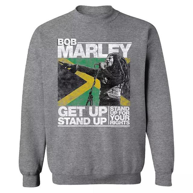 Mens Bob Marley Get Up Stand Up Sweatshirt Grey Heather Product Image