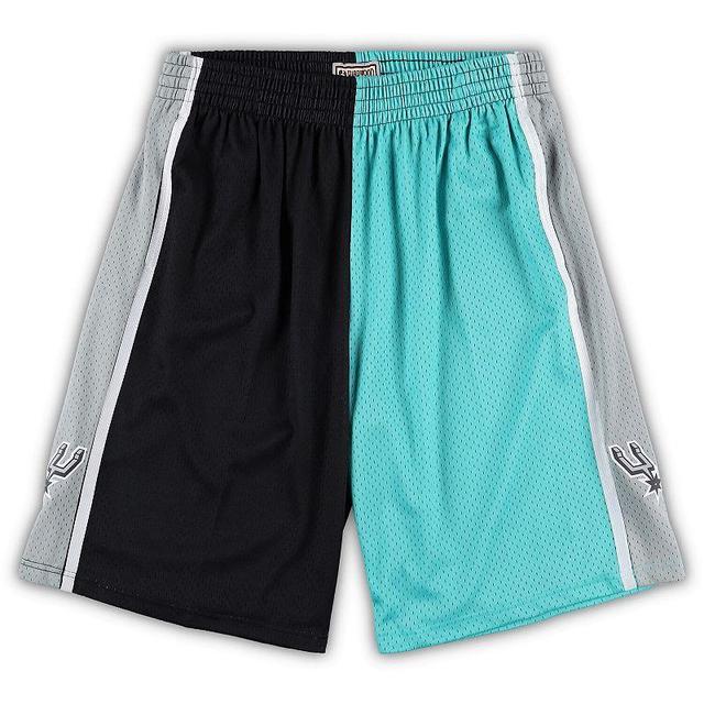 Mens Mitchell & Ness /Teal San Antonio Spurs Big & Tall Hardwood Classics Split Swingman Shorts Product Image