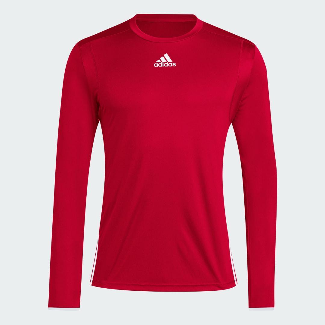 adidas Team Issue Long Sleeve Jersey Team Power Red 2XL Mens Product Image