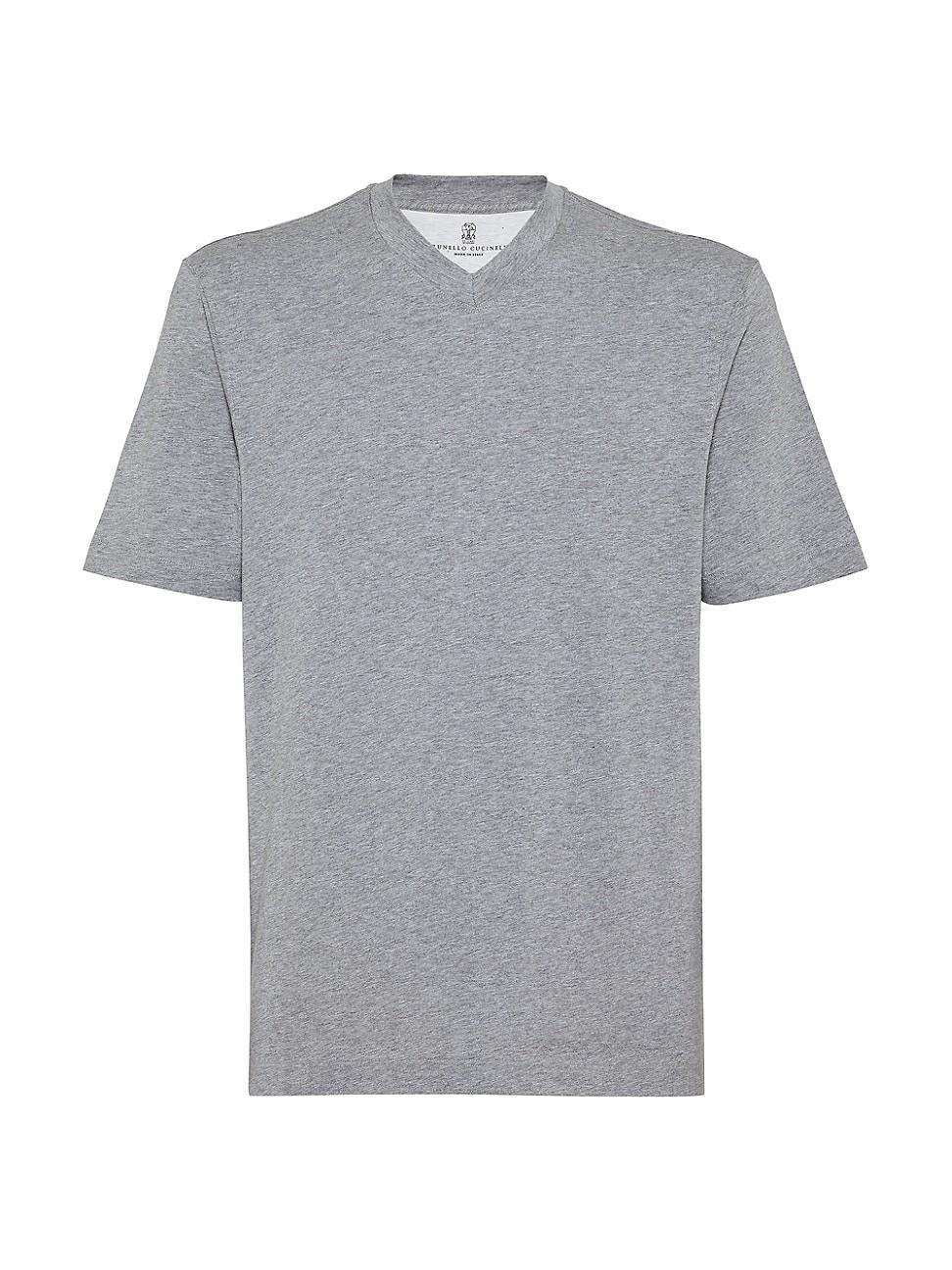 Mens Cotton Jersey V-Neck T-Shirt Product Image