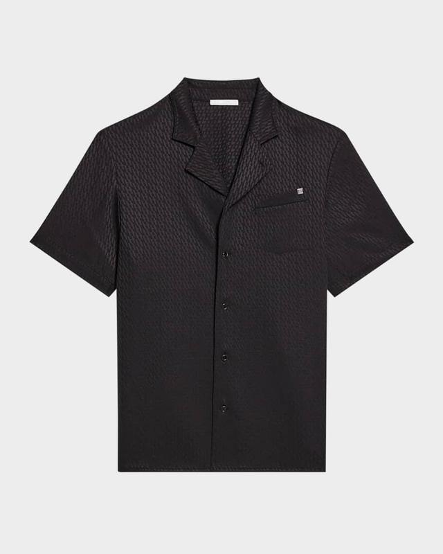 Men's Tonal Monogram Short-Sleeve Shirt Product Image