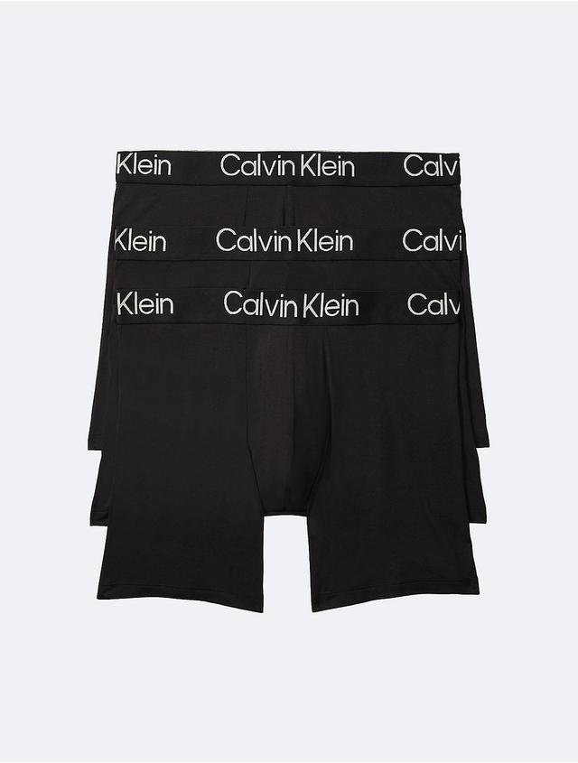 Calvin Klein Mens Ultra Soft Modern 3-Pack Boxer Brief - Black - S Product Image