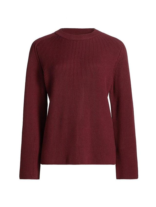 Womens Merino Boxy Rib-Knit Sweater Product Image