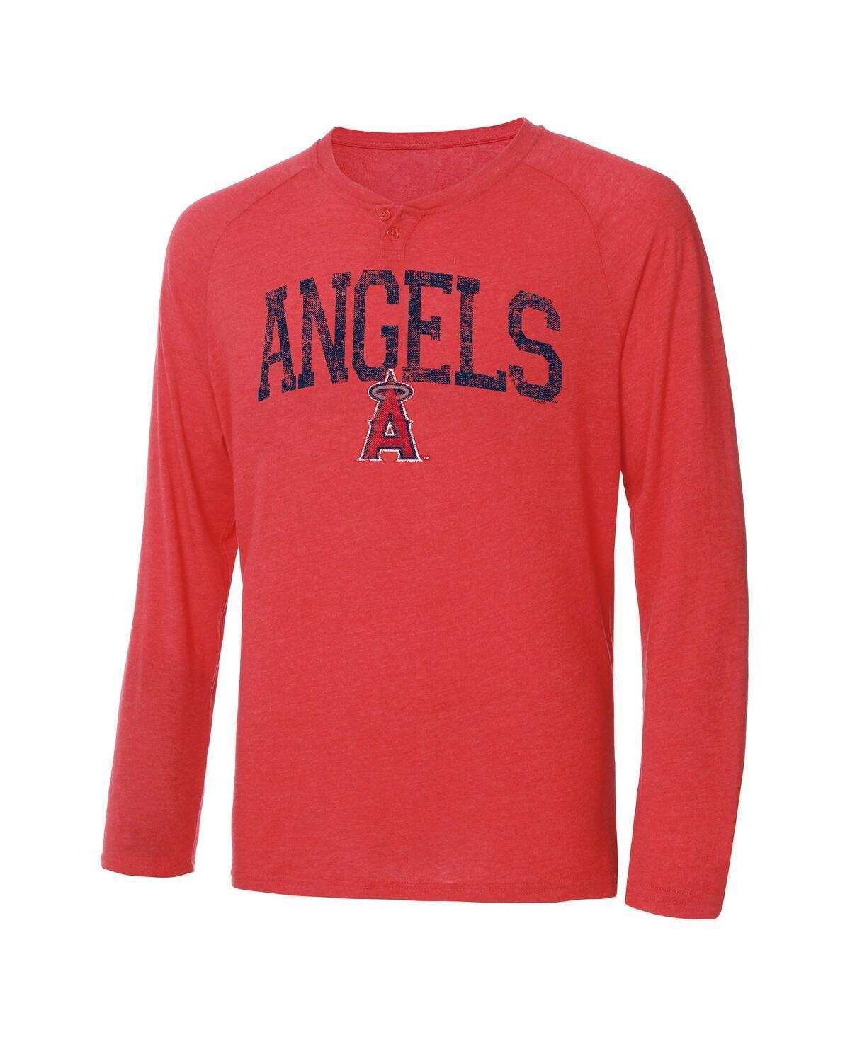 Mens Concepts Sport Los Angeles Angels Inertia Raglan Long Sleeve Henley T-Shirt Product Image