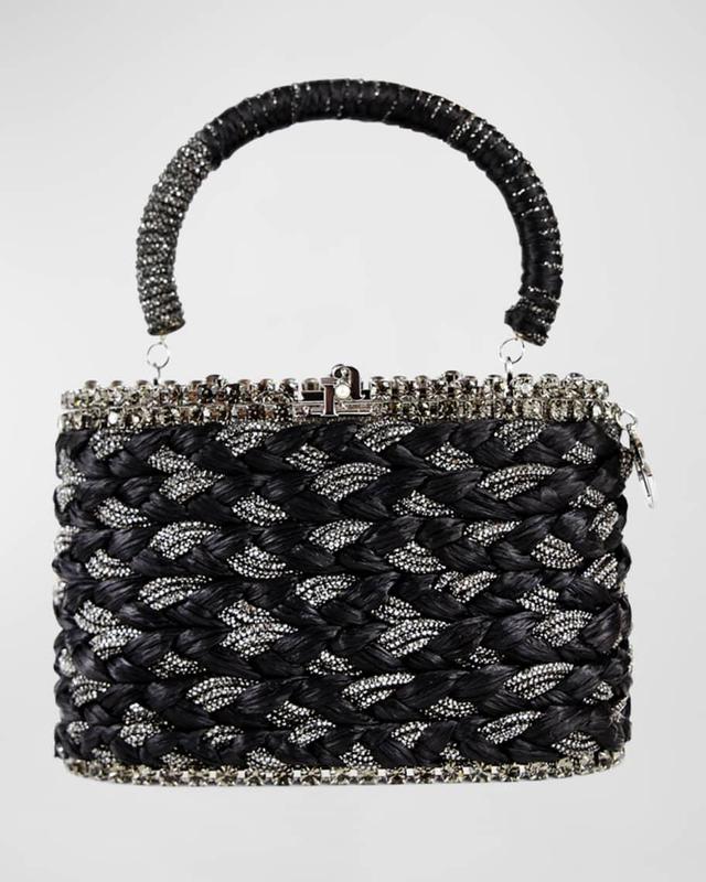 Holli Lula Crystal Braided Top-Handle Bag Product Image