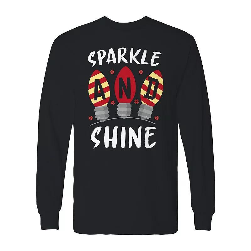 Mens Christmas Sparkle Shine Long Sleeve Graphic Tee Product Image