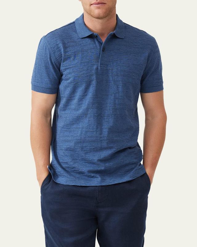 Mens Banks Road Jacquard Cotton Slim-Fit Polo Shirt Product Image