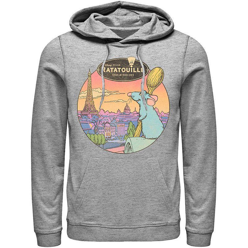 Mens Disney / Pixar Ratatouille Over Look Paris Hoodie Med Grey Product Image