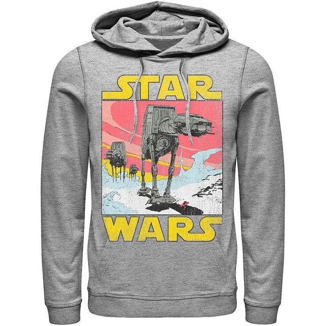 Mens Star Wars At-AT Retro Poster Hoodie Blue Product Image