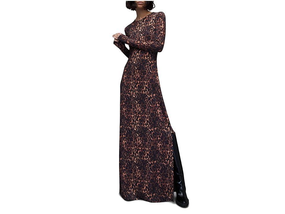 AllSaints Katlyn Evita Animal Print Long Sleeve Maxi Dress Product Image