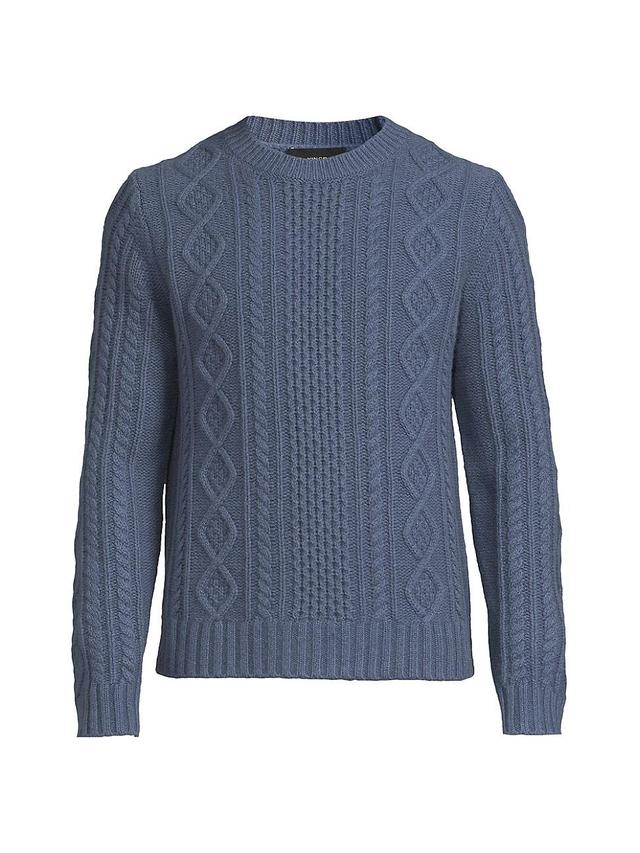 Mens Aran Cableknit Wool Sweater Product Image