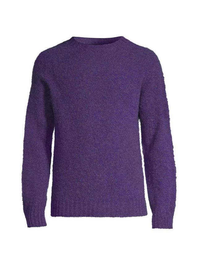 Mens Brushed Shetland Crewneck Sweater Product Image