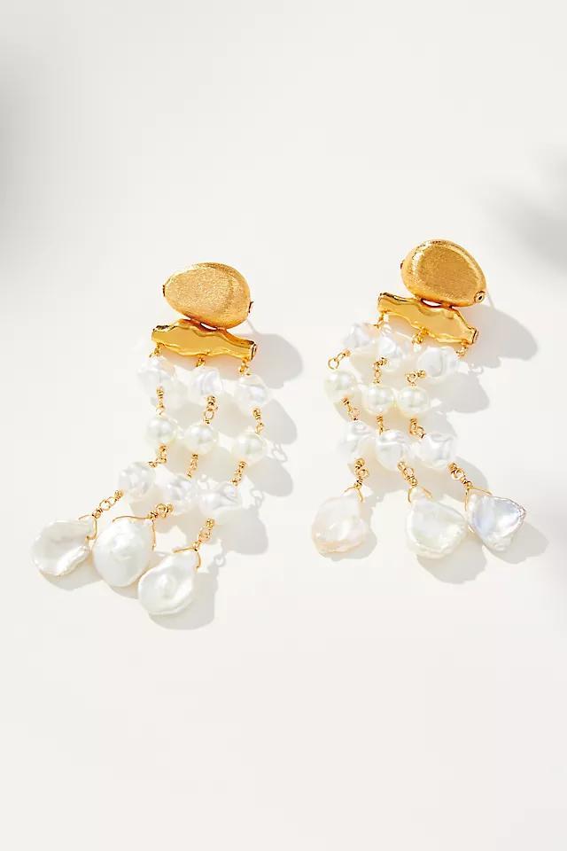 Statement Pearl Drop Earrings Product Image