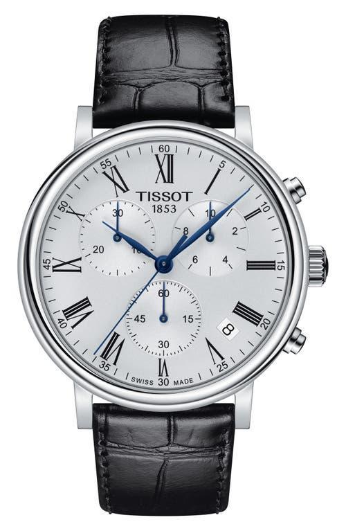 Tissot T-Classic Carson Premium Chronograph Leather Strap Watch, 41mm Product Image