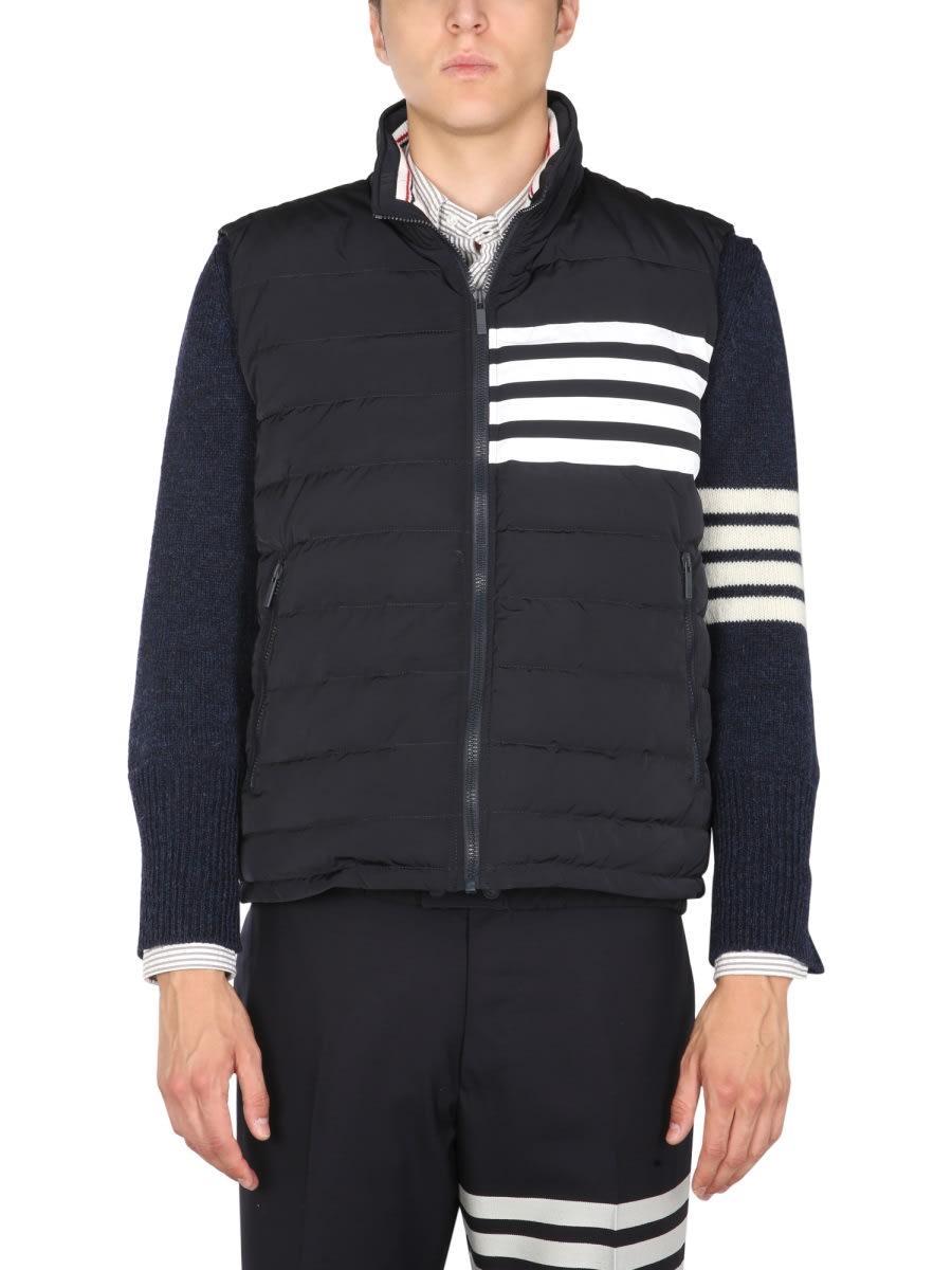 THOM BROWNE 4bar Vest In Blue Product Image