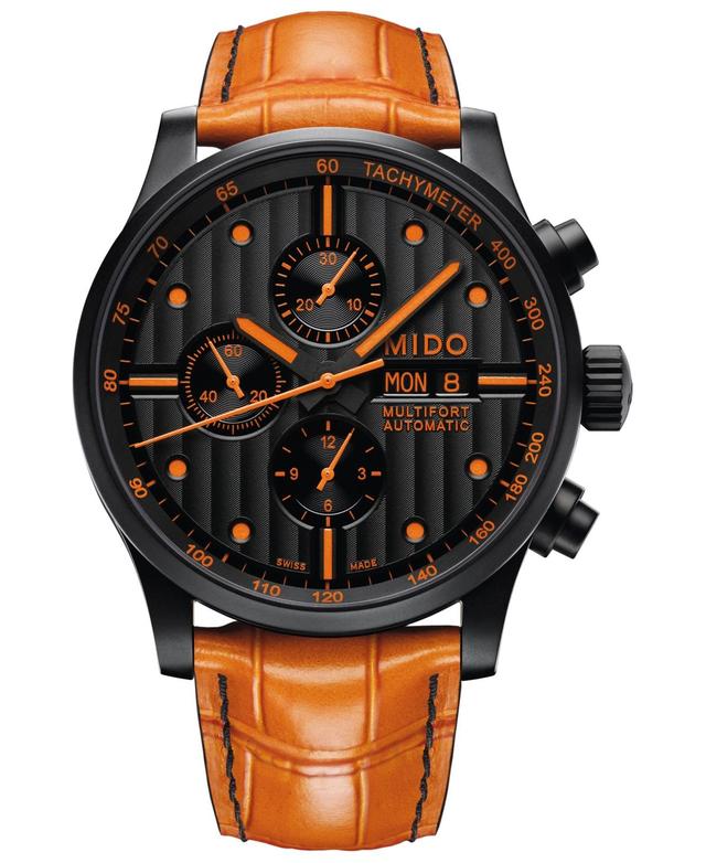 MIDO Multifort Automatic Chronograph Leather Strap Watch, 44mm Product Image