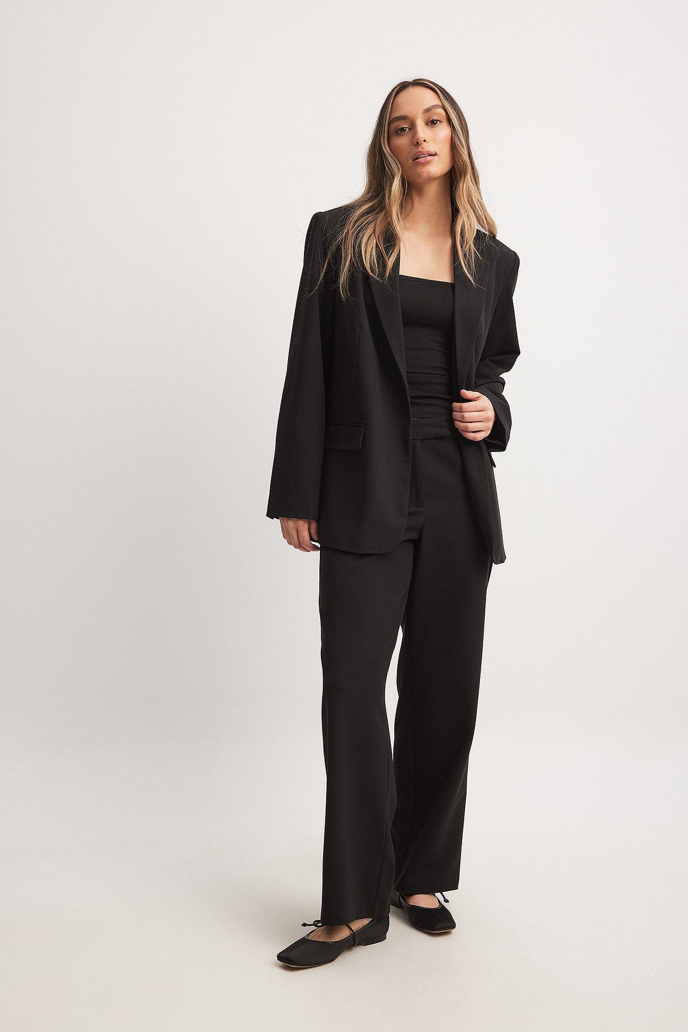 Straight Low Waist Suit Pants product image