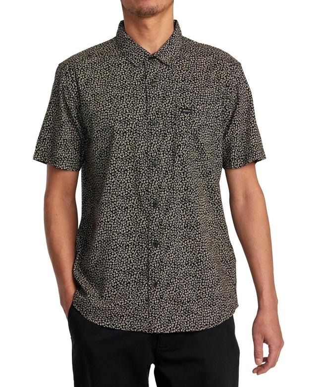 RVCA Morning Glory Floral Short Sleeve Button-Up Shirt Product Image