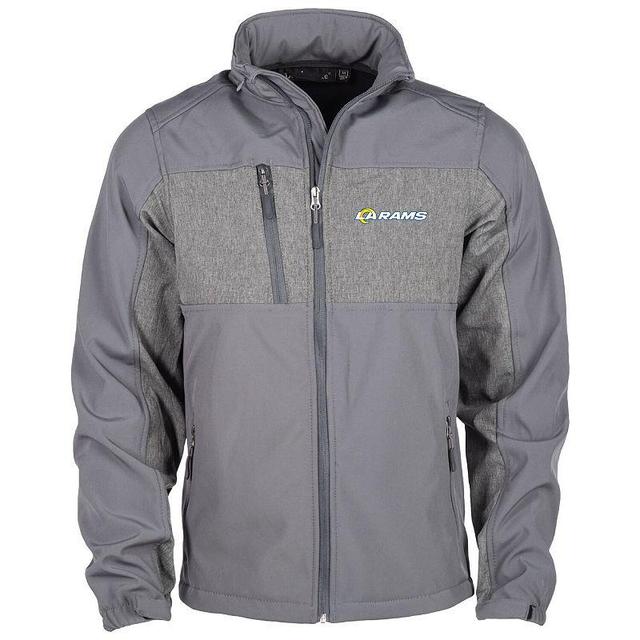 Mens Dunbrooke Graphite Los Angeles Rams Circle Zephyr Softshell Full-Zip Jacket Product Image