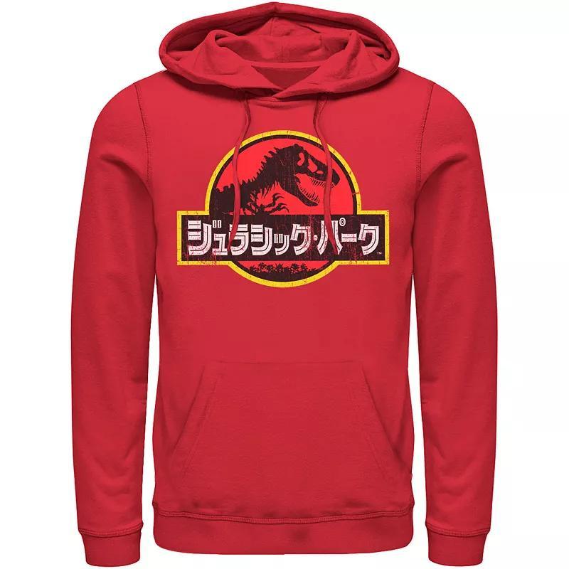 Mens Jurassic Park Logo Outlined Hoodie, Mens Product Image