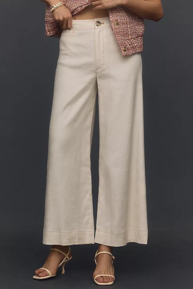 The Ettie High-Rise Crop Wide-Leg Pants by Maeve: Linen Edition Product Image