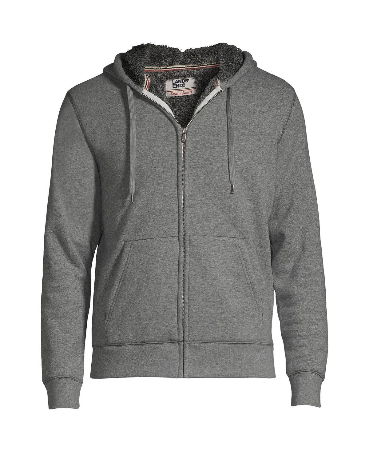 Mens Lands End Serious Sweats Full-Zip Sherpa Hoodie Product Image