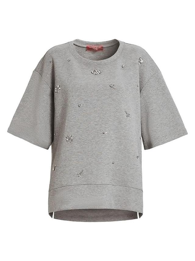 Womens Large Wool Rhinestone Sweatshirt Product Image