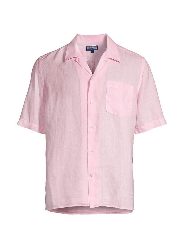 Mens Garment-Dyed Linen Camp Shirt Product Image