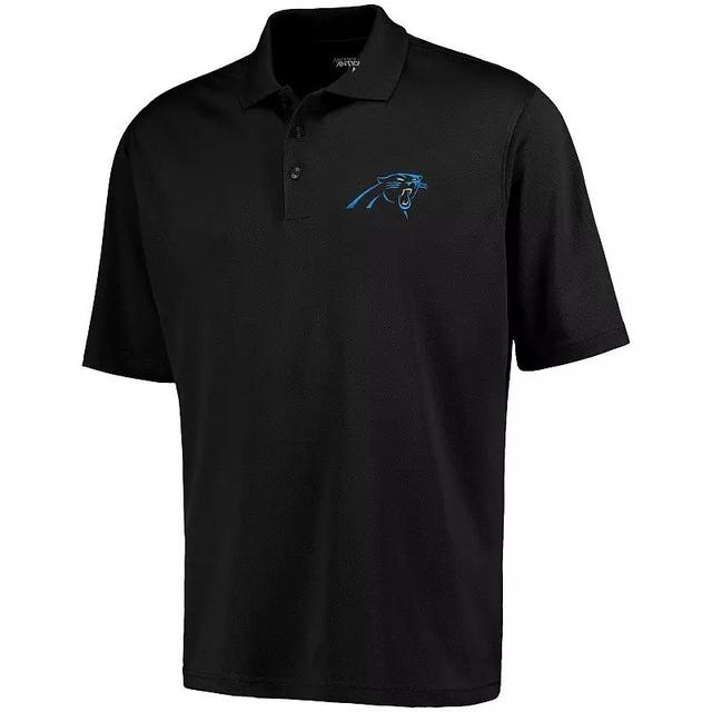 Antigua Carolina Panthers Pique Xtra-Lite Polo Mens Product Image