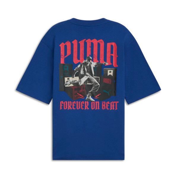 PUMA CLASSICS PLAY LOUD Forever Beat Men's T-Shirt in Royal Blue Product Image