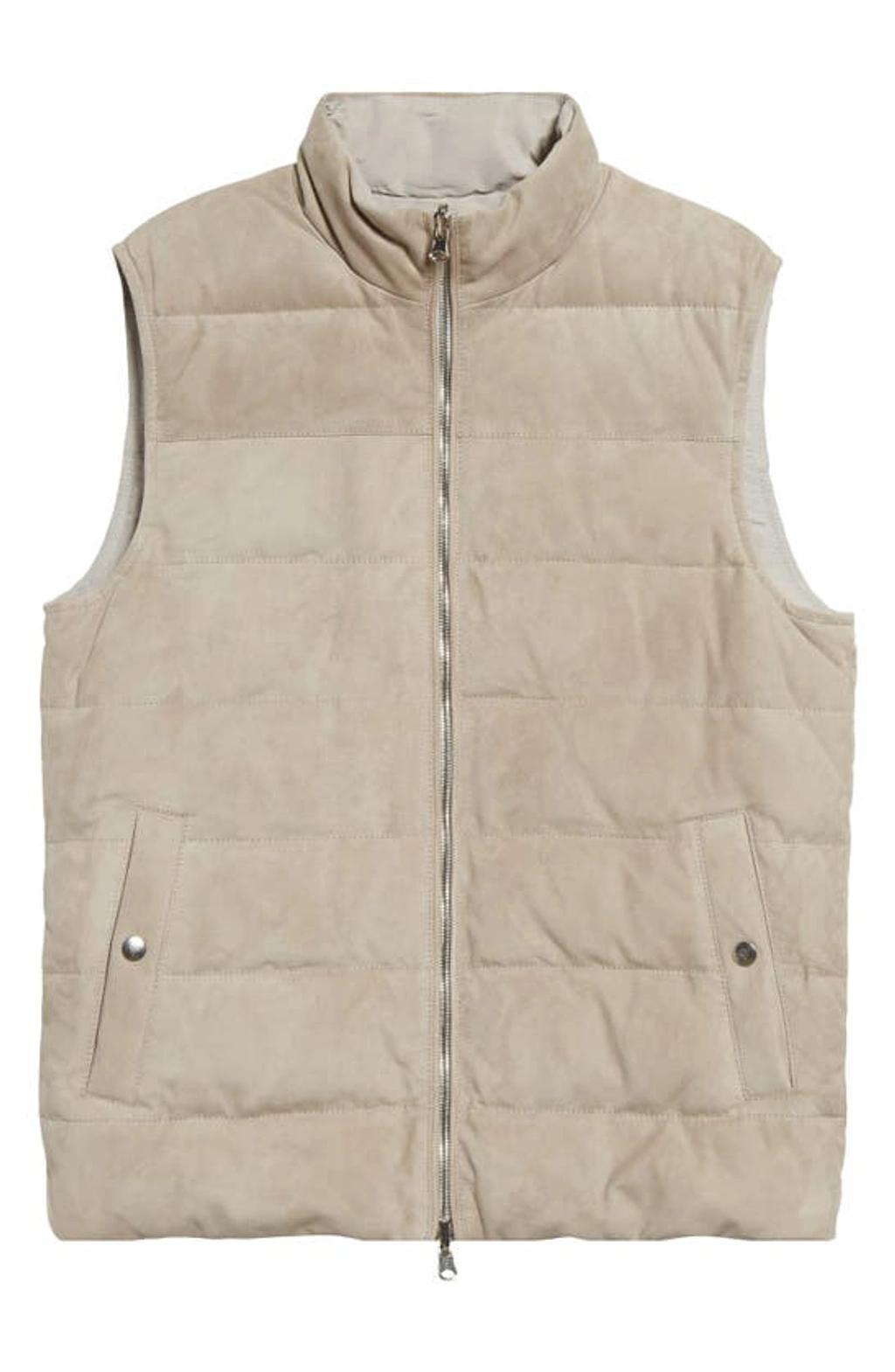 Down Reversible Vest In Grey Product Image