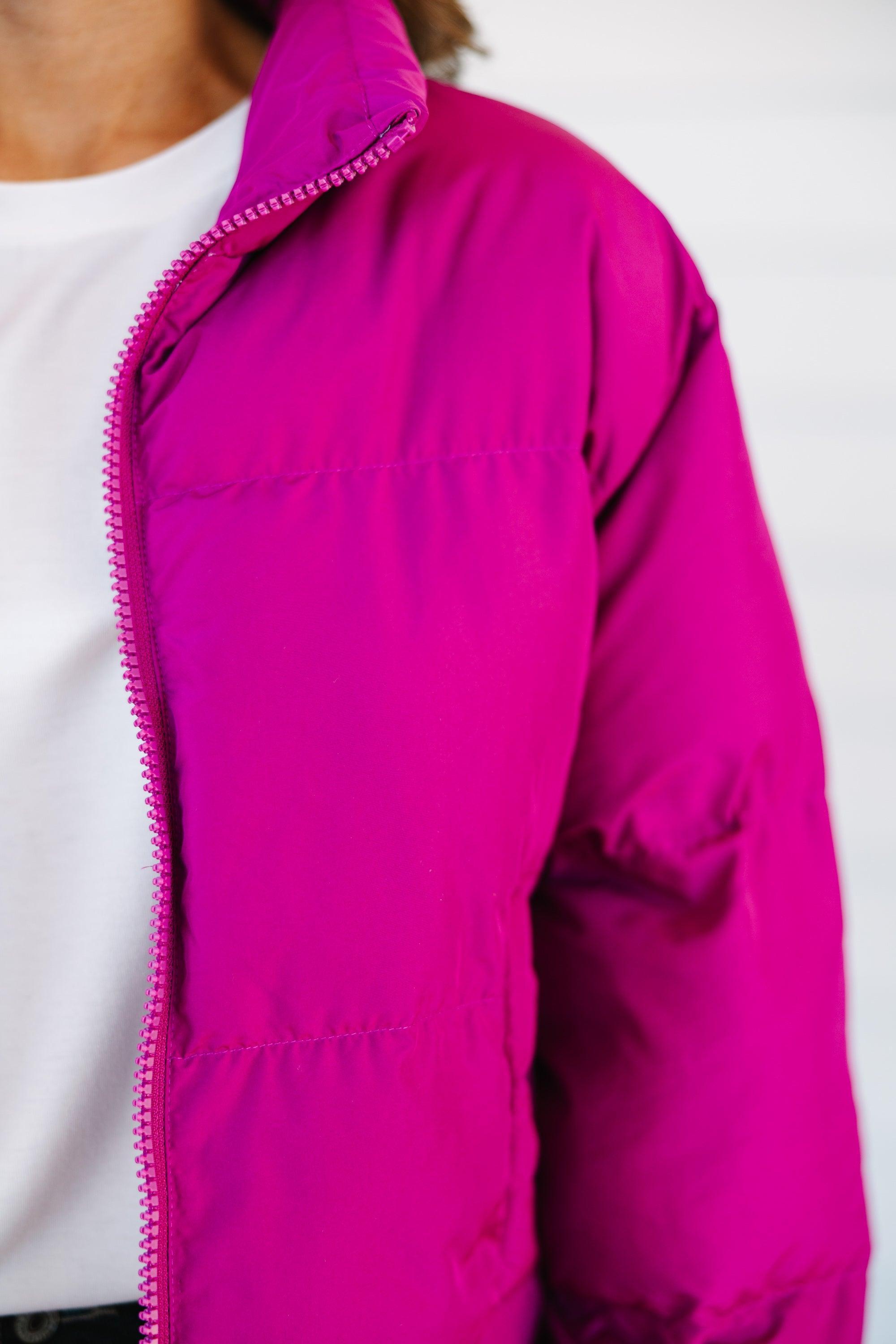 Be Bold Magenta Purple Puffer Jacket Female Product Image