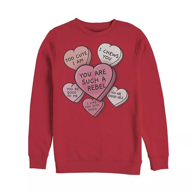 Mens Star Wars Valentines Candy Heart Quotes Sweatshirt Product Image