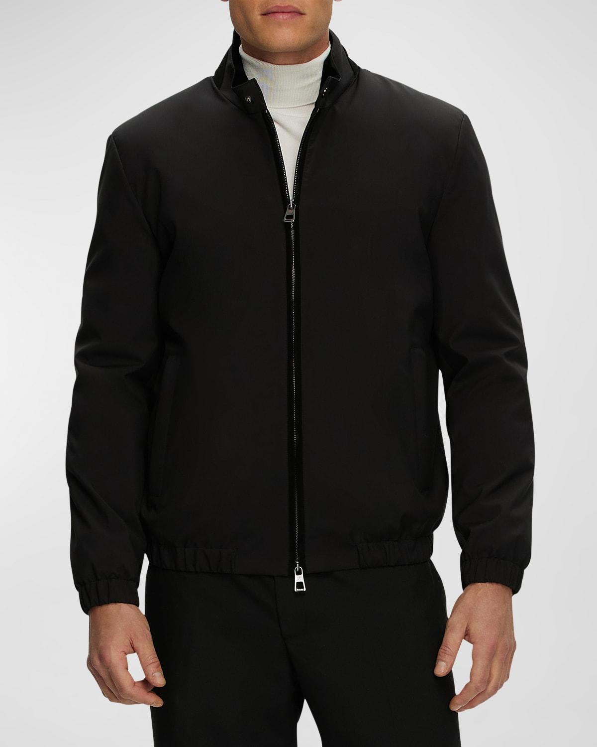 Mens Fabric Jacket with Shearling Lamb Lining Product Image