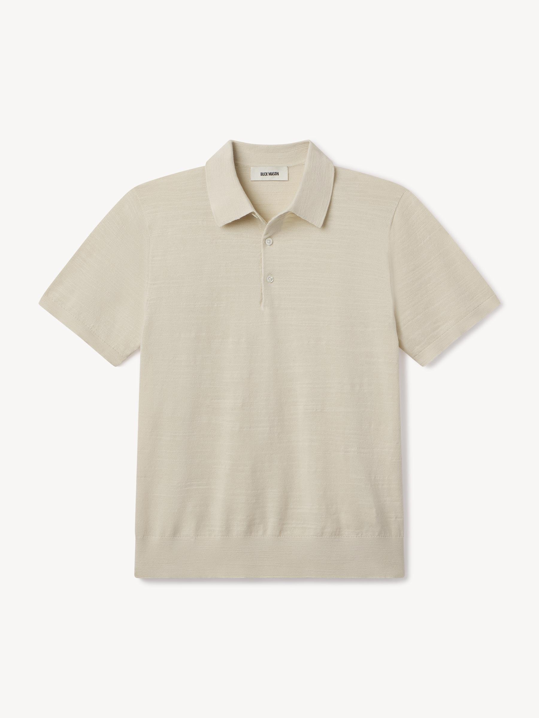 Worn White Avalon Knit Polo Product Image