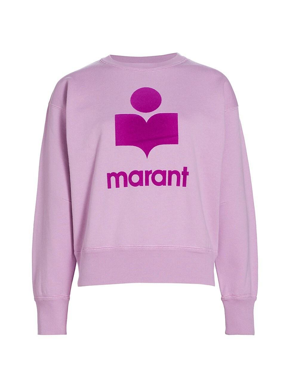 Womens Mobyli Flocked Logo Cotton-Blend Sweatshirt Product Image