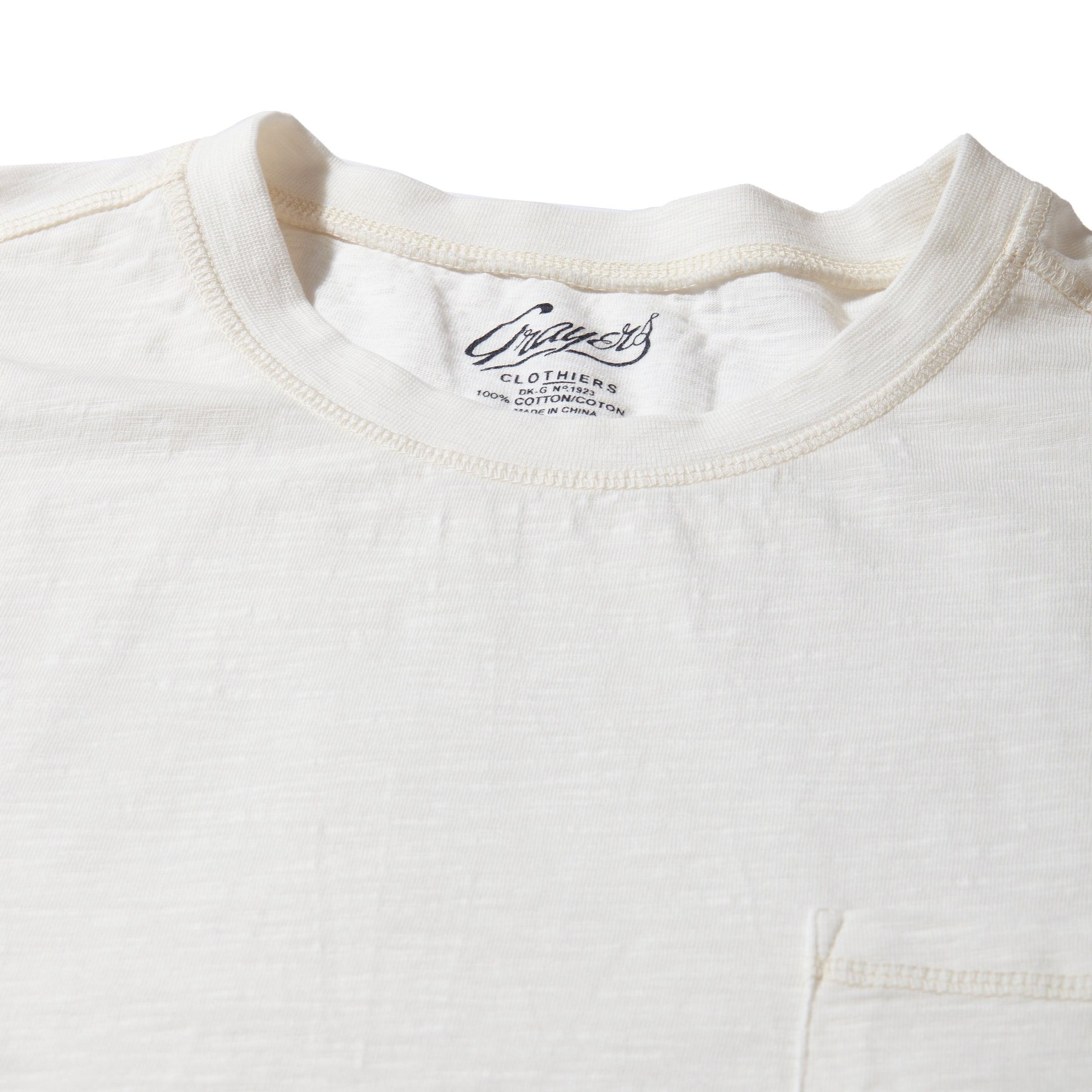 Hewitt Garment Dyed Pocket Tee - White Product Image