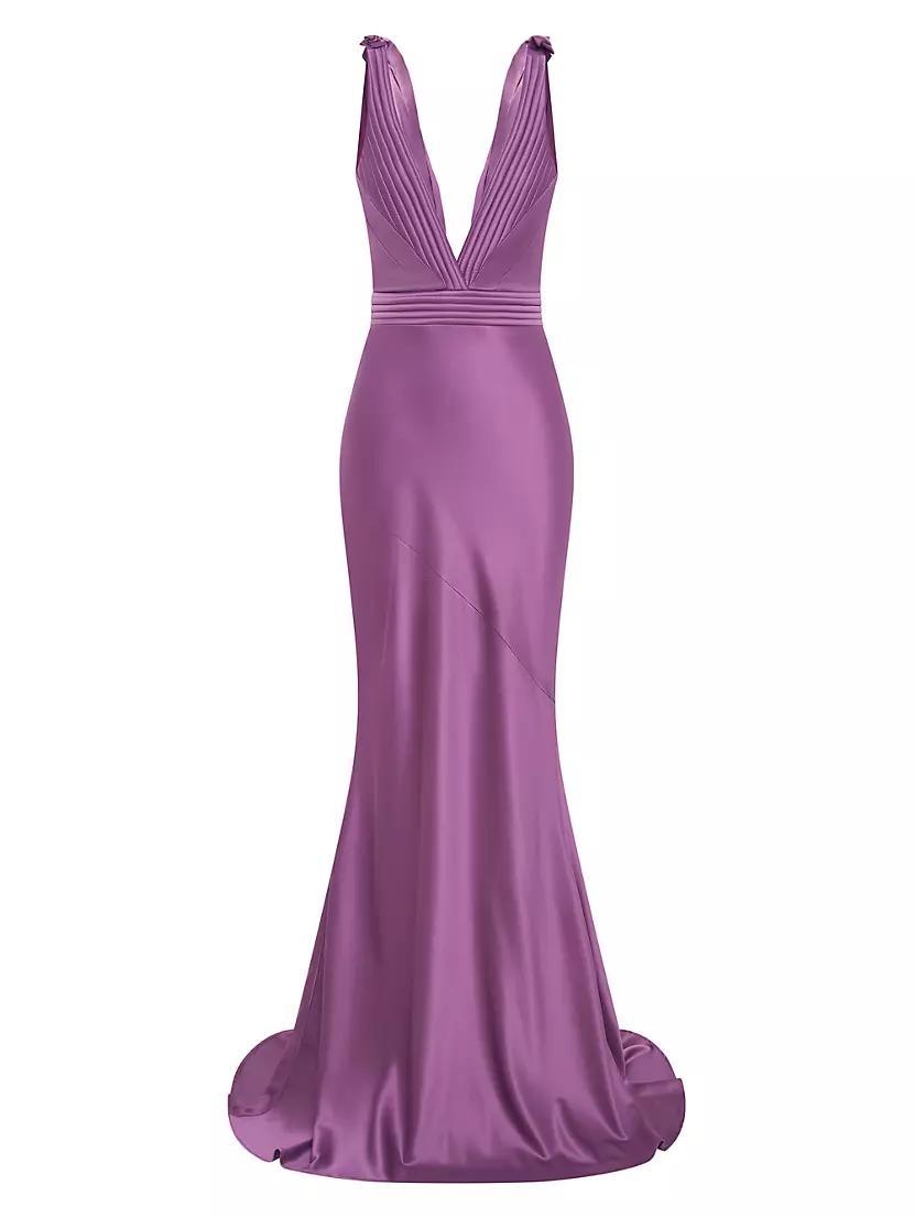 Signature Beloved Sleeveless Satin Gown Product Image