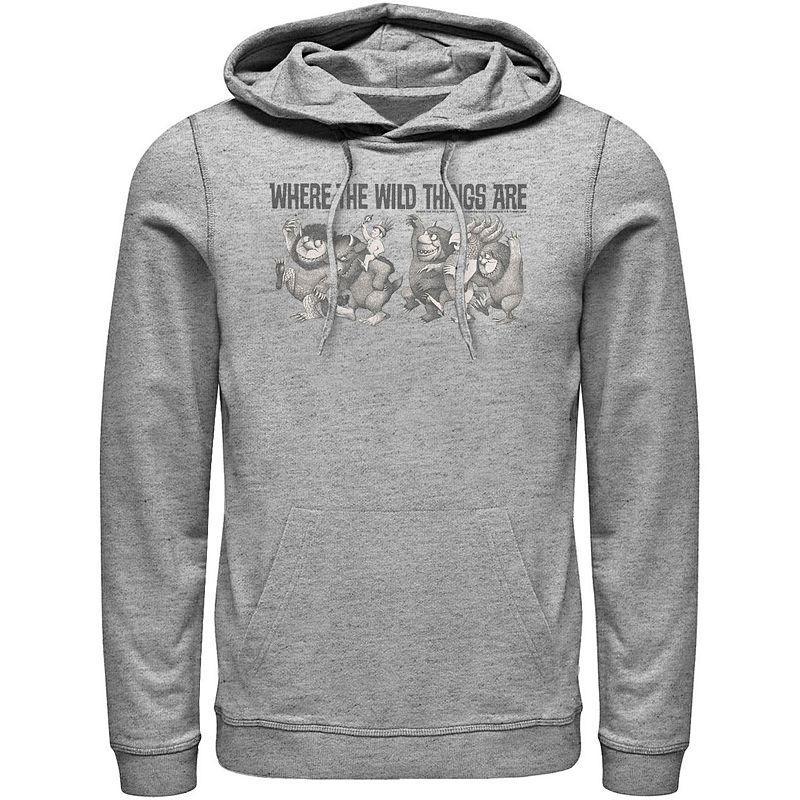 Mens Where The Wild Things Are Max Parade Group Shot Hoodie Athletic Grey Product Image