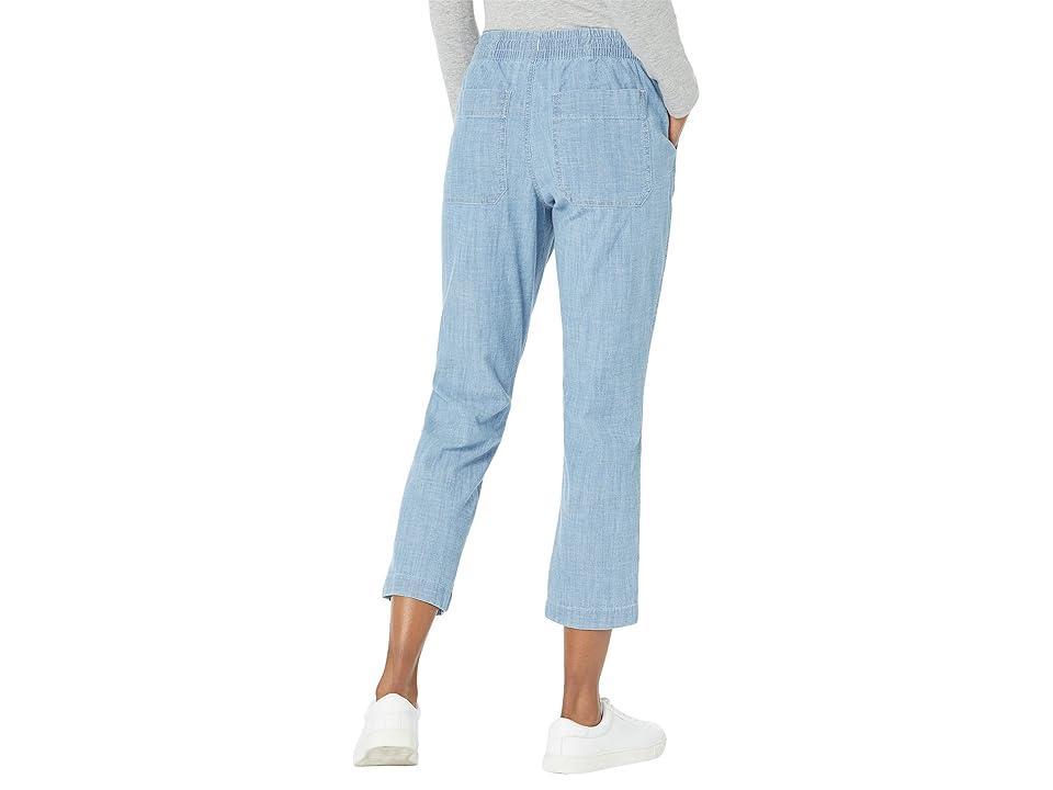 L.L.Bean Lakewashed Chino Pull-On Chambray Pants Ankle (Chambray) Women's Casual Pants Product Image