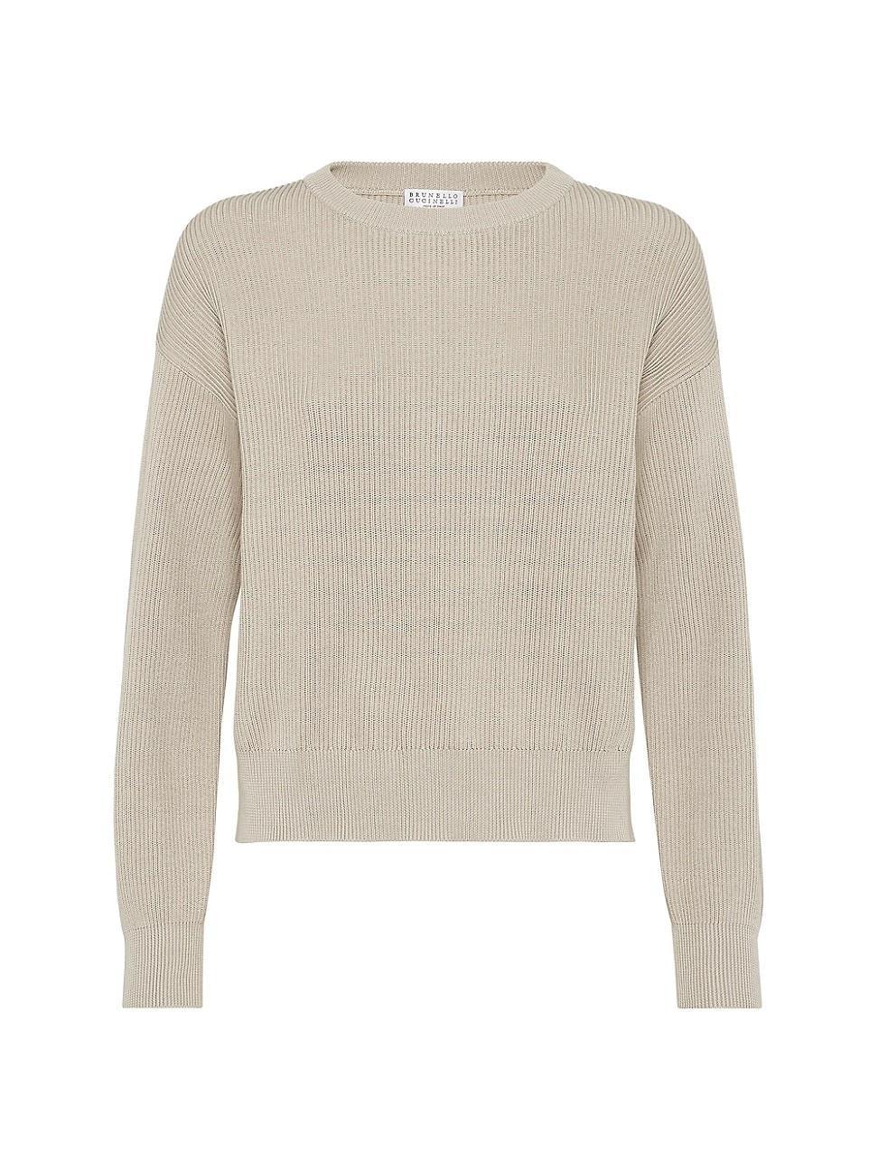 Womens Cotton English Rib Sweater Product Image