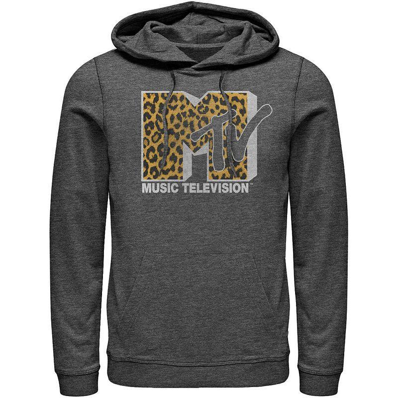 Mens MTV Logo Cheetah Print Hoodie Product Image