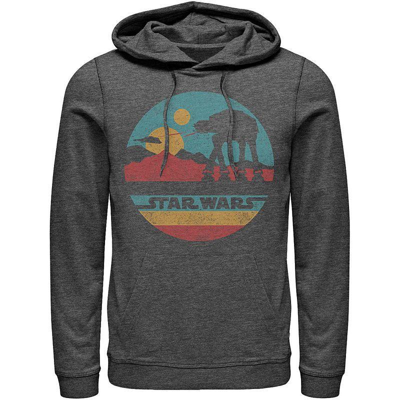 Mens Star Wars AT-AT Silhouette Title Logo Circle Hoodie Product Image